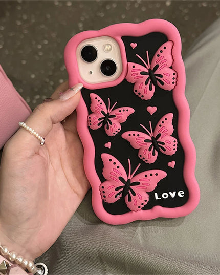 Hot Pink Butterfly Phone Case