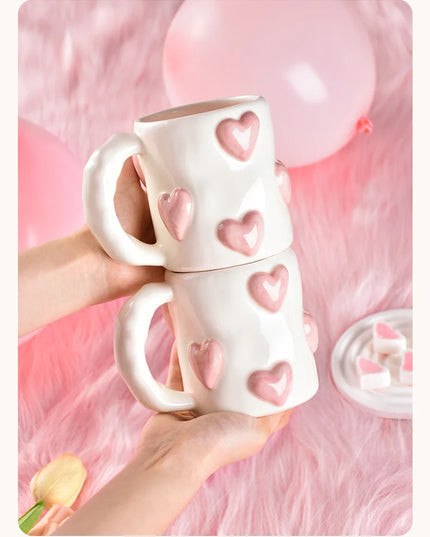 Heart Pink Ceramic Mug