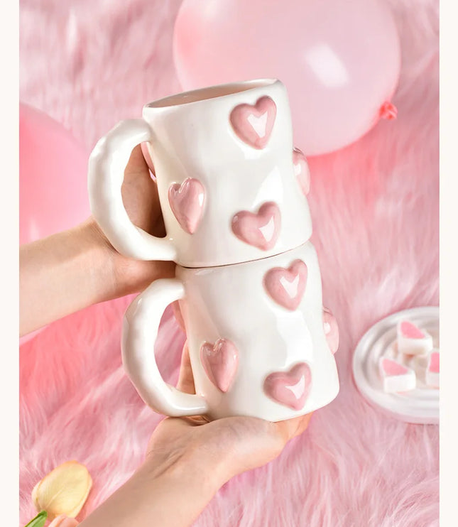 Heart Pink Ceramic Mug