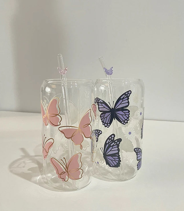 Butterfly Glass Cup