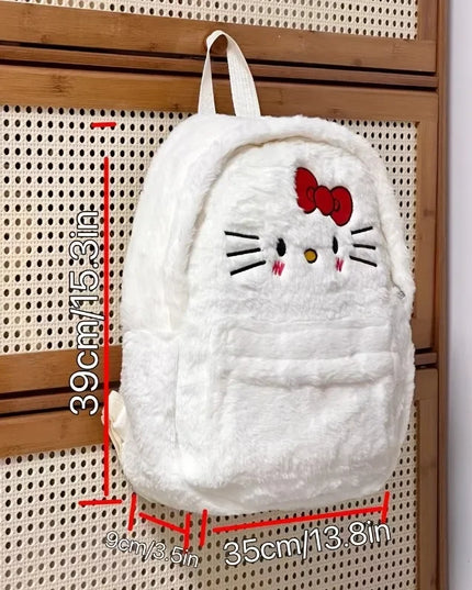 Hello Kitty Plush White Backpack