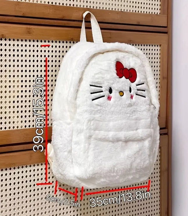 Hello Kitty Plush White Backpack