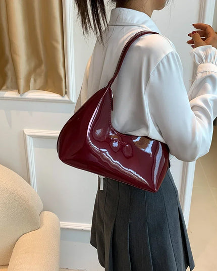 Glossy Leather Handbag