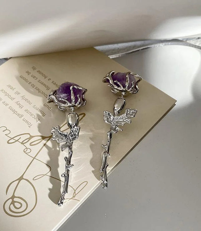 Violet Rose Earrings