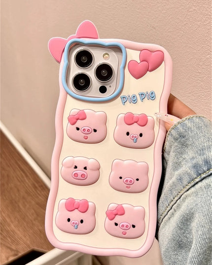 Bowknot Pig Phone Case