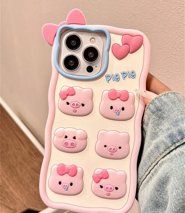 Bowknot Pig Phone Case