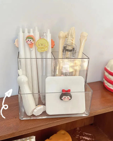 Clear Pen Holder & Desk Organizer