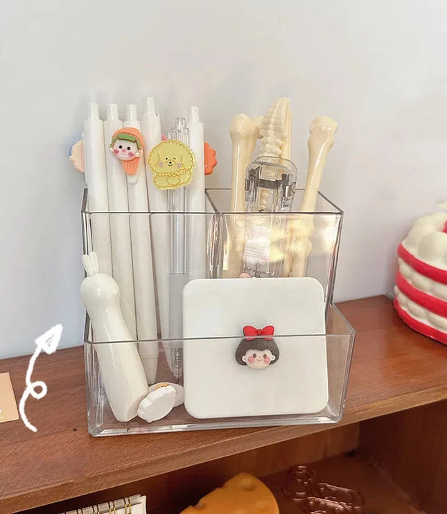 Clear Pen Holder & Desk Organizer