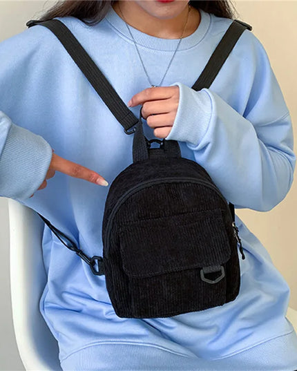 Mini Corduroy Backpack