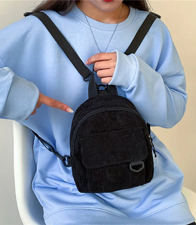 Mini Corduroy Backpack