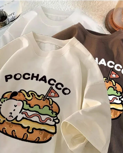 Pochacco Burger Cotton Shirt