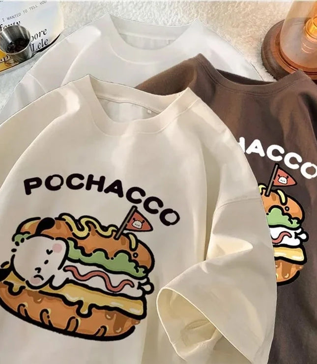 Pochacco Burger Cotton Shirt