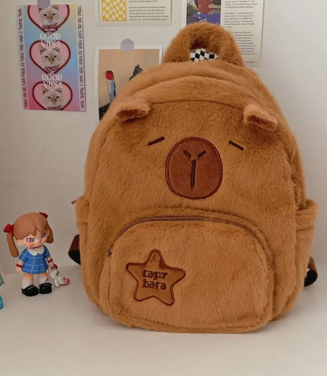 Capybara Plush Backpack