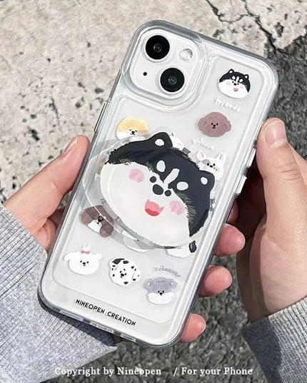 Puppy with Pop-Socket & Phone Case