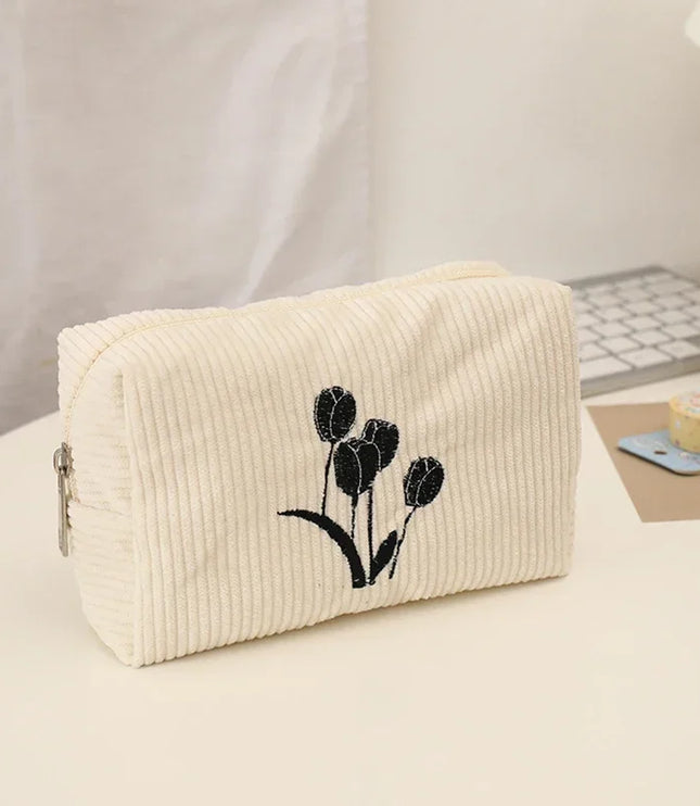 Corduroy Flowers Pen Case