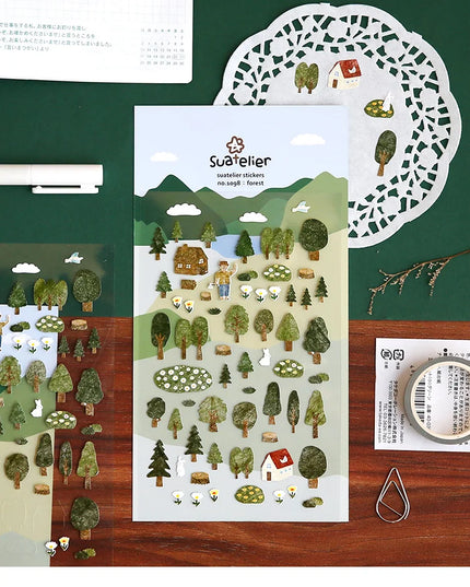 Green Forest Stickers