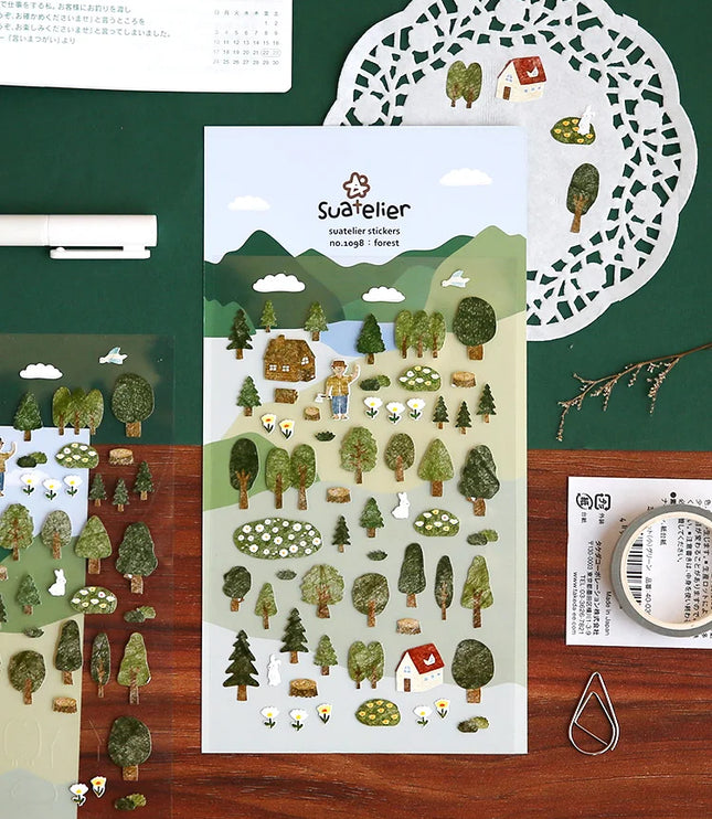 Green Forest Stickers