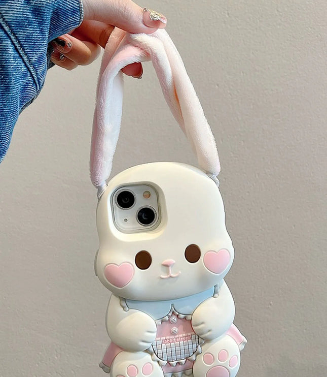 Plush Rabbit Ear Phone Case