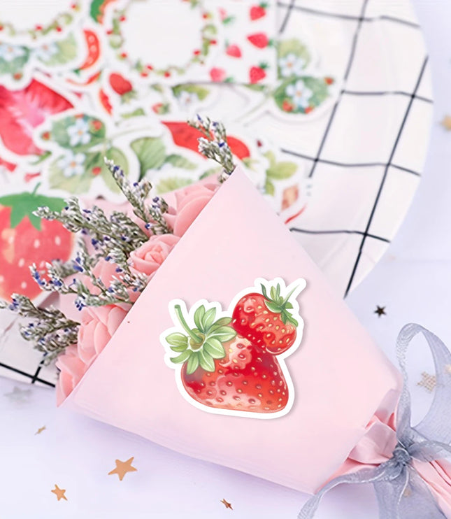 40 Strawberry Stickers