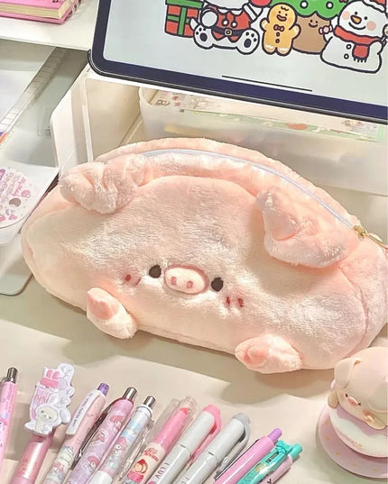 Plush Piggy Pencil Case