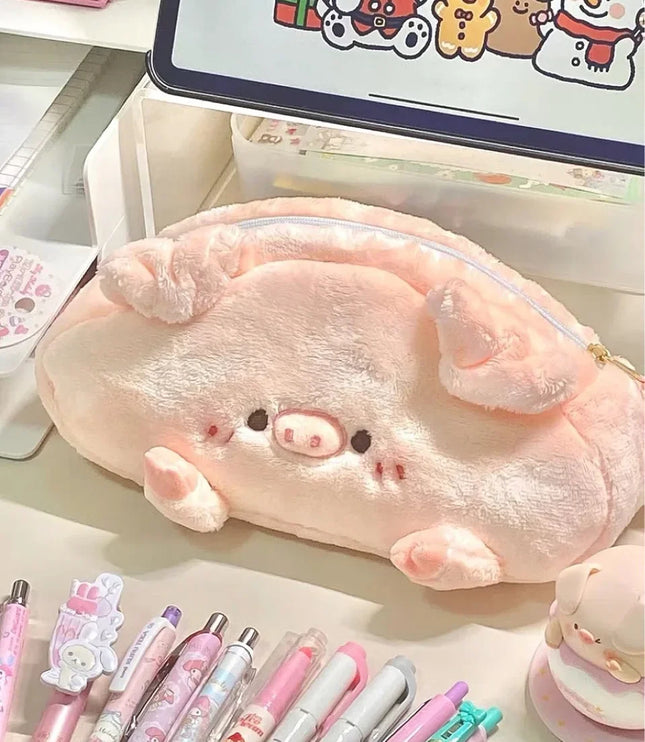 Plush Piggy Pencil Case