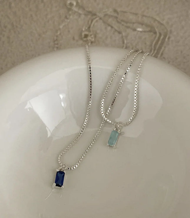 Square Crystal Necklace