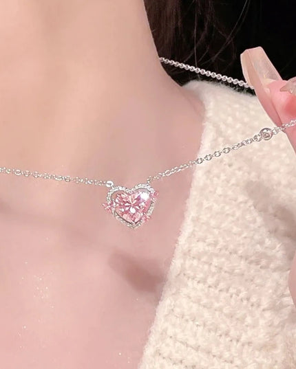 Pink Heart Necklace