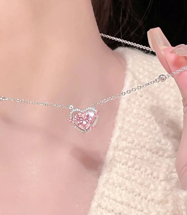 Pink Heart Necklace