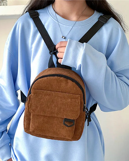 Mini Corduroy Backpack