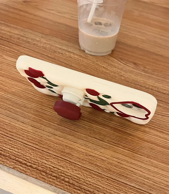 3D Cherry Popsocket Phone Case