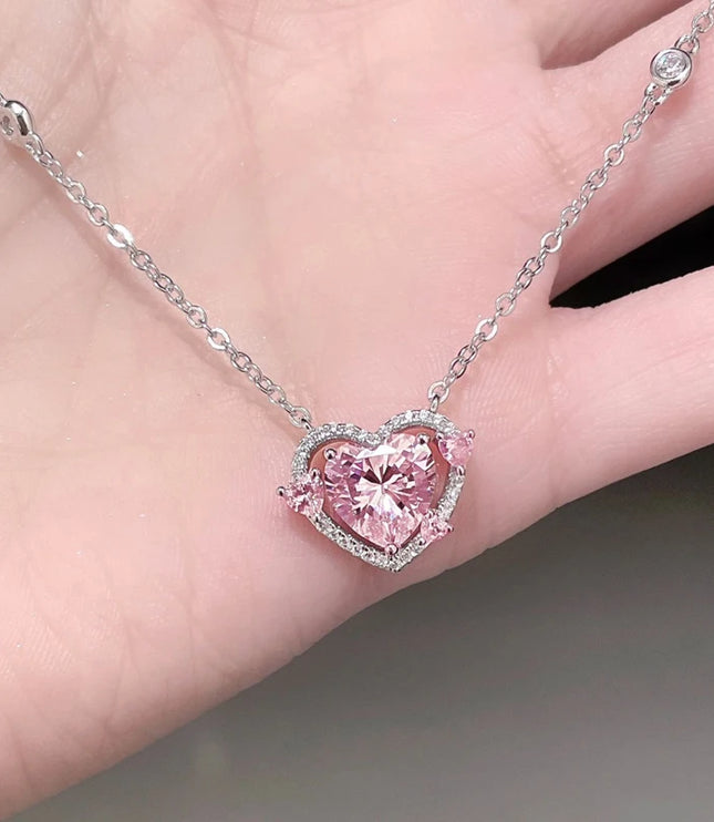 Pink Heart Necklace