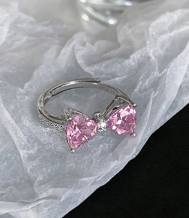 Pink Bow Tie Ring