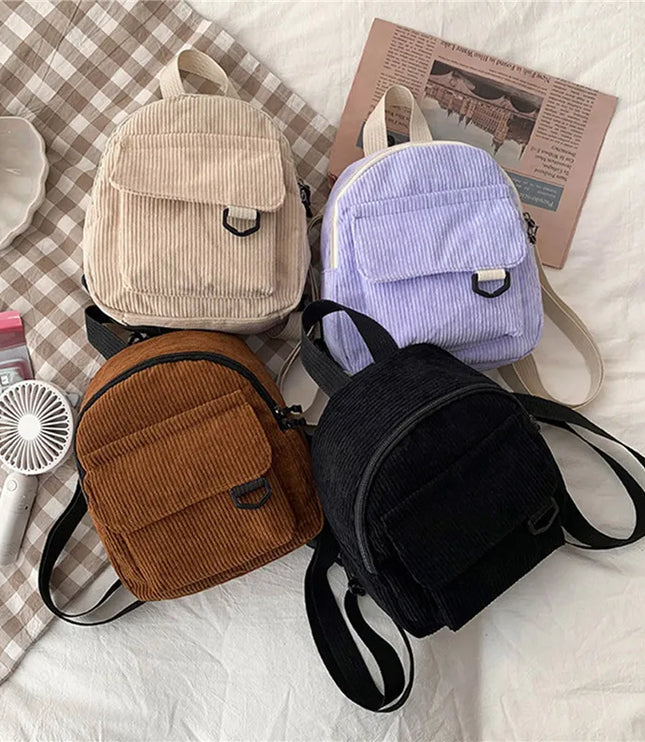 Mini Corduroy Backpack