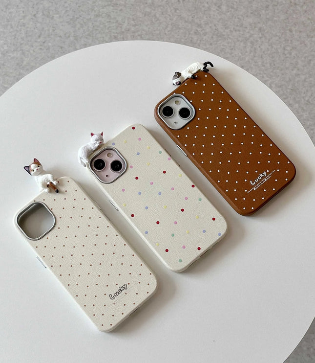 Cat Polka Dots Phone Case