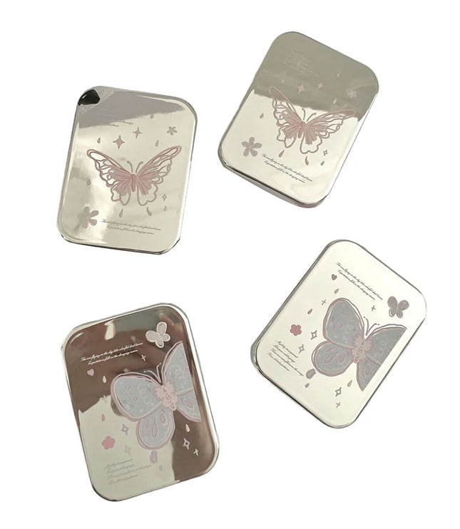 Metallic Butterfly Contact Lens Case Kit