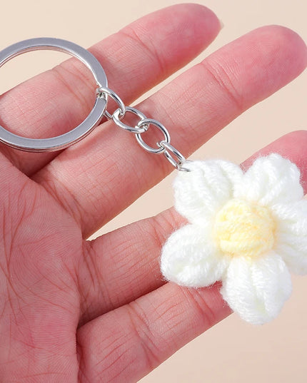 Crocheted Flower Bag Charm