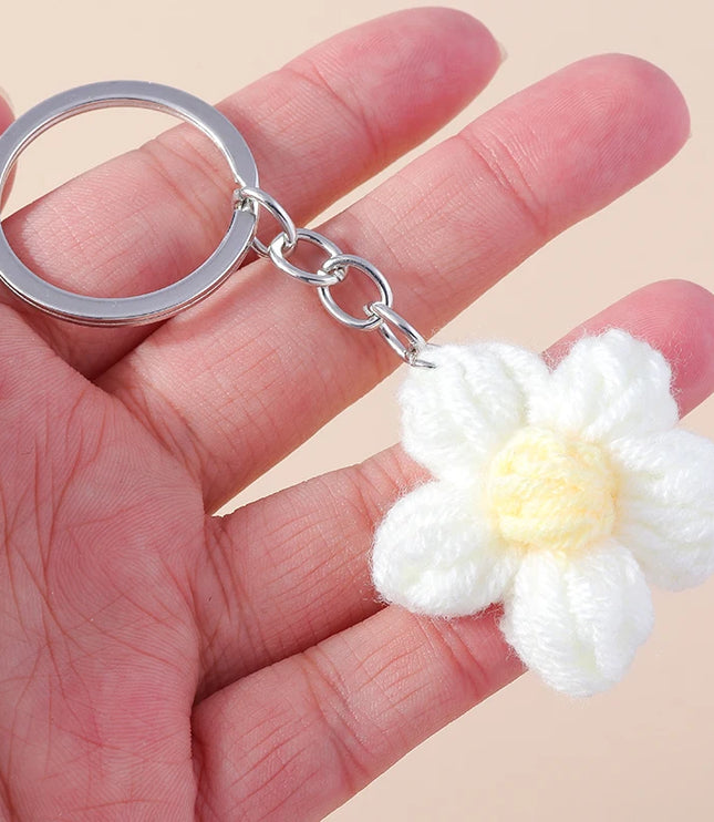 Crocheted Flower Bag Charm