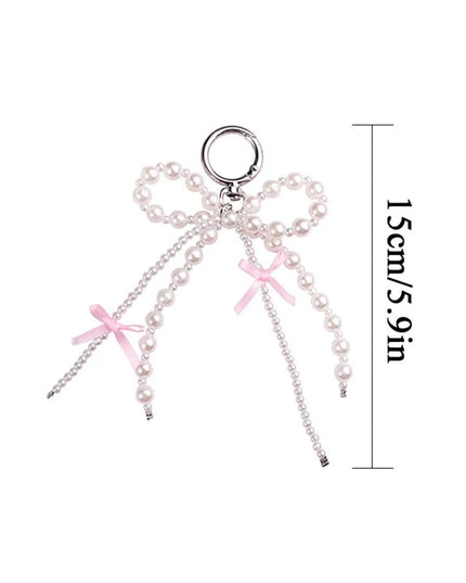 Y2K Pearl Bow Bag Charm