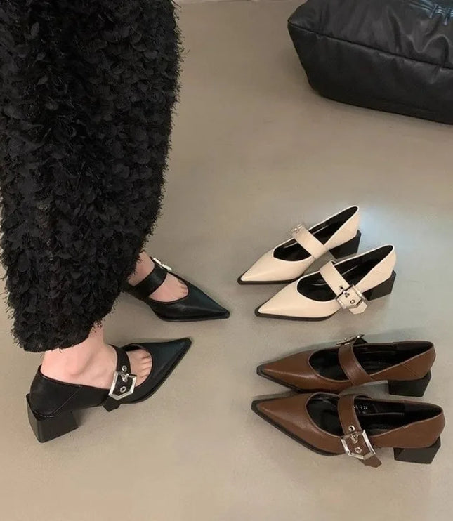 Pointed Buckle Sandal