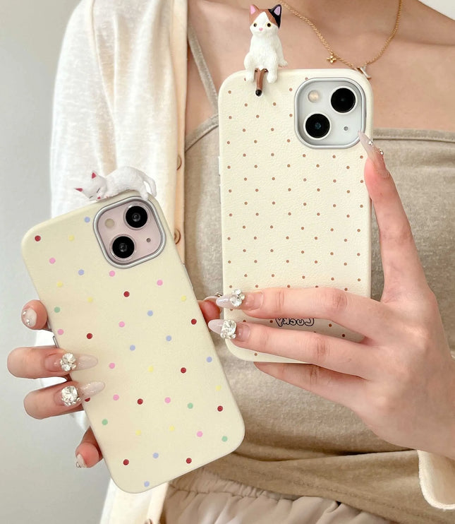 Cat Polka Dots Phone Case