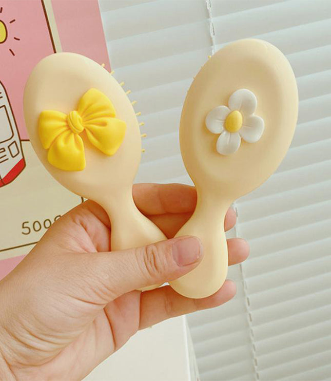 Mini Yellow Pocket Mirror & Comb