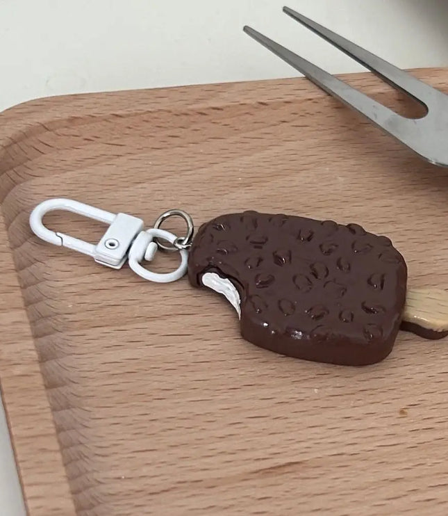 Chocolate Ice Cream Keychain