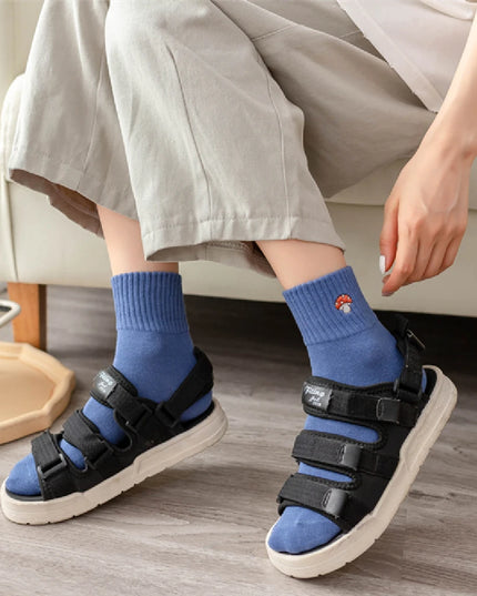 Mushroom Embroidered Socks