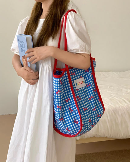 Plaid Prints Tote Bag