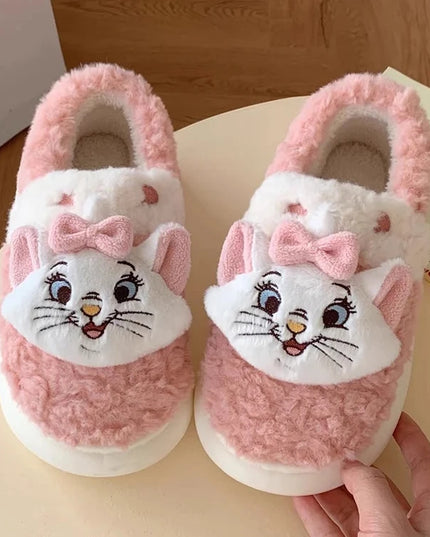 Mary Cat Plush Slippers