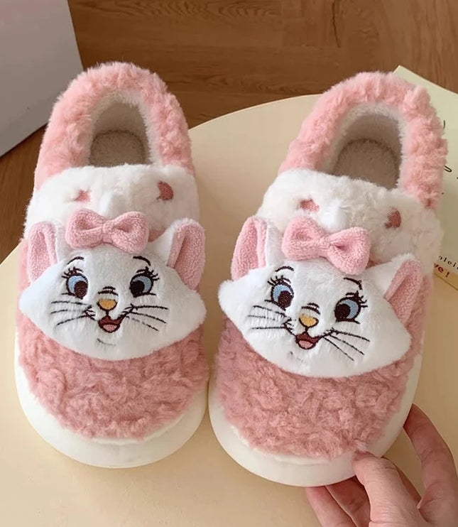 Mary Cat Plush Slippers