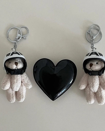 Helmet Bear Keychain