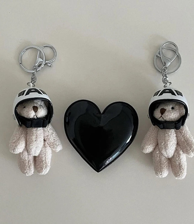 Helmet Bear Keychain