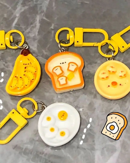 Breakfast Plate Keychain