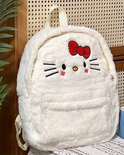 Hello Kitty Plush White Backpack